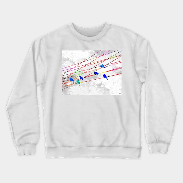 Birds on the Wire Crewneck Sweatshirt by danieljanda